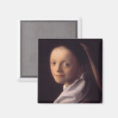 Portret van een jonge vrouw magneet (Voorkant / Achterkant)