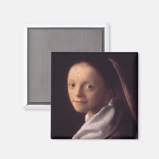 Portret van een jonge vrouw magneet (Voorkant / Achterkant)