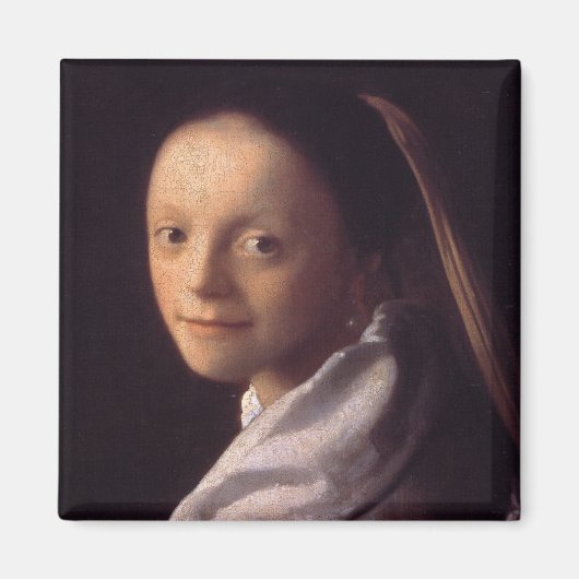 Portret van een jonge vrouw magneet (Voorkant)