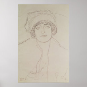 Portret van een jonge vrouw poster