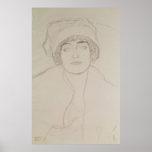 Portret van een jonge vrouw poster (Voorkant)