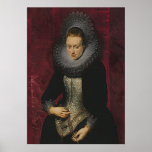 Portret van een jonge vrouw poster