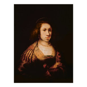 Portret van een jonge vrouw poster