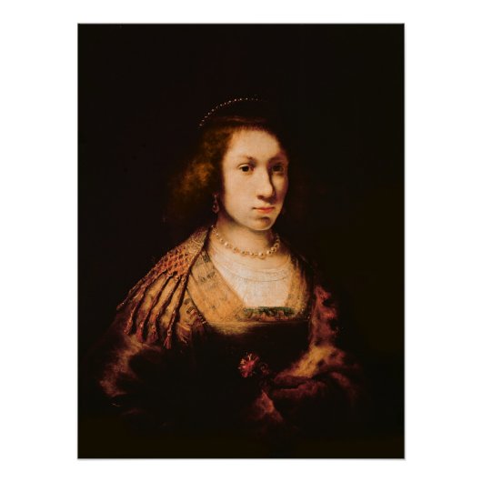 Portret van een jonge vrouw poster (Voorkant)