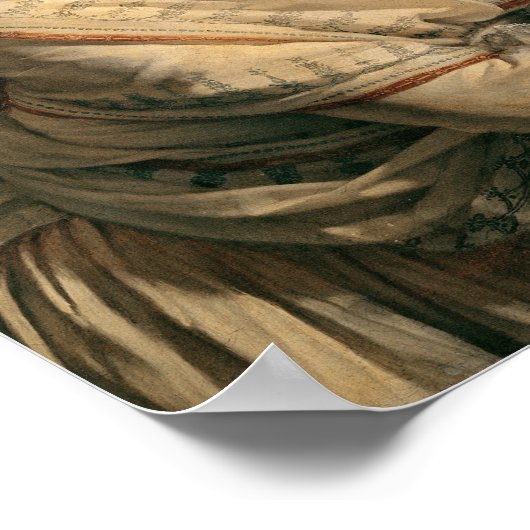 Portret van een jonge vrouw poster (Hoek)