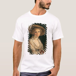 Portret van een jonge vrouw t-shirt