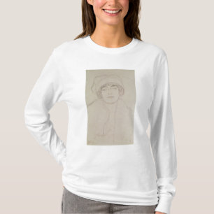 Portret van een jonge vrouw t-shirt