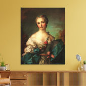 Portret van een jonge vrouw van Jean-Marc Nattier Canvas Afdruk (Insitu (Woonkamer))