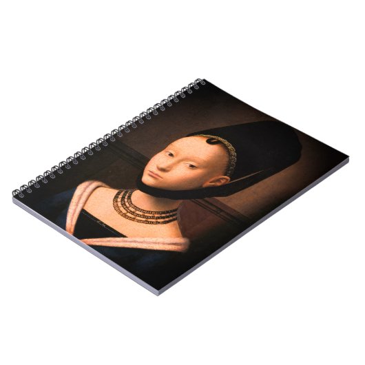 Portret van een jonge vrouw (van Petrus Christus) Notitieboek (Linkerzijde)