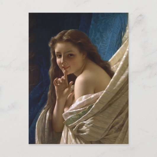 Portret van een jonge vrouw van Pierre Auguste Cot Briefkaart (Voorkant)