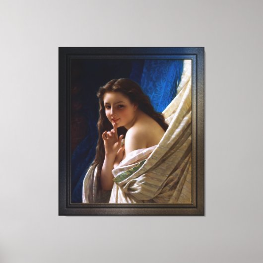 Portret van een jonge vrouw van Pierre Auguste Cot Canvas Afdruk (Voorkant)