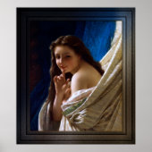 Portret van een jonge vrouw van Pierre Auguste Cot Poster (Voorkant)