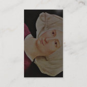 Portret van een jonge vrouw van Schongauer Martin  Visitekaartje (Achterkant)