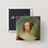 Portret van een jonge vrouw vierkante button 5,1 cm (Voorkant /achterkant)