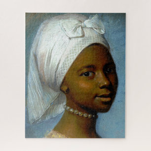 Portret van een jonge zwarte vrouw klassieke kunst legpuzzel