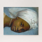 Portret van een jonge zwarte vrouw klassieke kunst legpuzzel (Horizontaal)