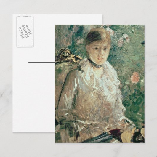 Portret van een jongedame briefkaart (Voorkant / Achterkant)