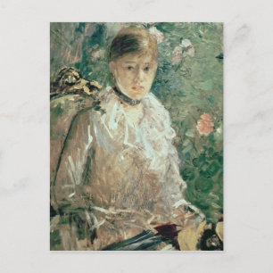 Portret van een jongedame briefkaart