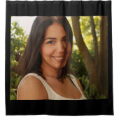 Portret van een jongedame douchegordijn (Voorkant)