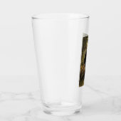 Portret van een jongen met hond in een bos (Knaus) Glas (Rechts)