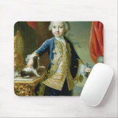 Portret van een jongen met Pet Spaniel, 18e eeuw Muismat (Met muis)