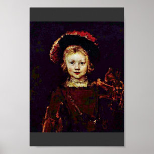 Portret van een jongen (Titus Rembrandt's zoon?) Poster