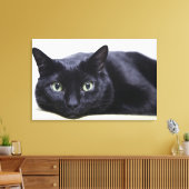 Portret van een kat canvas afdruk (Insitu (Woonkamer))