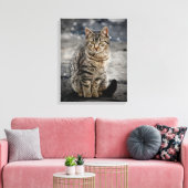 Portret van een kat canvas afdruk (Insitu (Woonkamer))