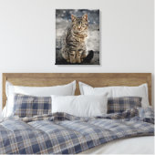Portret van een kat canvas afdruk (Insitu (Slaapkamer))