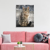 Portret van een kat canvas afdruk (Insitu (Woonkamer))