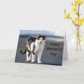 Portret van een kat kaart (Gele Bloem)