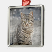 Portret van een kat metalen ornament (Links)