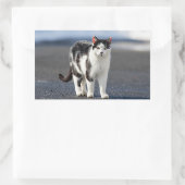 Portret van een kat rechthoekige sticker (Tas)