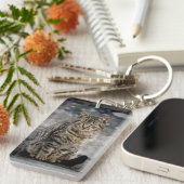 Portret van een kat sleutelhanger (Voorkant Rechts)