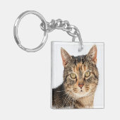 Portret van een kat sleutelhanger (Voorkant Links)