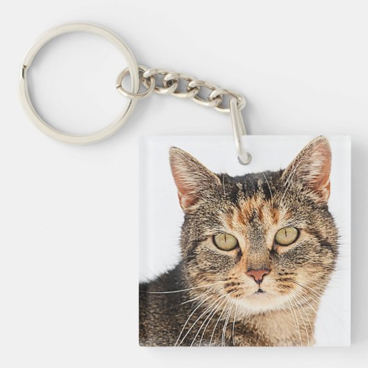 Portret van een kat sleutelhanger (Voorkant)