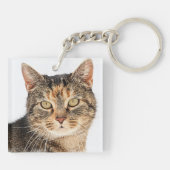 Portret van een kat sleutelhanger (Achterkant)
