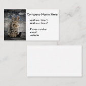 Portret van een kat visitekaartje (Voorkant / Achterkant)