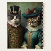 Portret van een kattenpaar in Fancy kleding Planner (Achterkant)