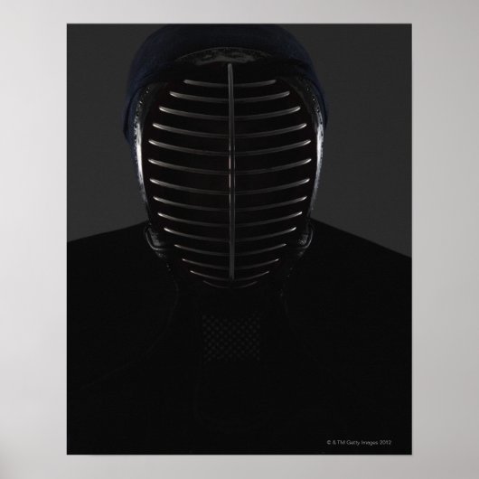 Portret van een Kendo Fencer 5 Poster (Voorkant)