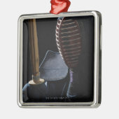 Portret van een Kendo Fencer 6 Metalen Ornament (Links)
