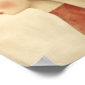 Portret van een kerstvrouw grillig poster (Hoek)