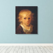 Portret van een kind canvas afdruk (Insitu (Houten vloer))