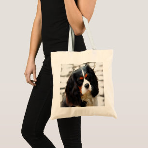 Portret van een King Charles Cavalier Spaniel Tote Bag