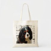 Portret van een King Charles Cavalier Spaniel Tote Bag (Voorkant)