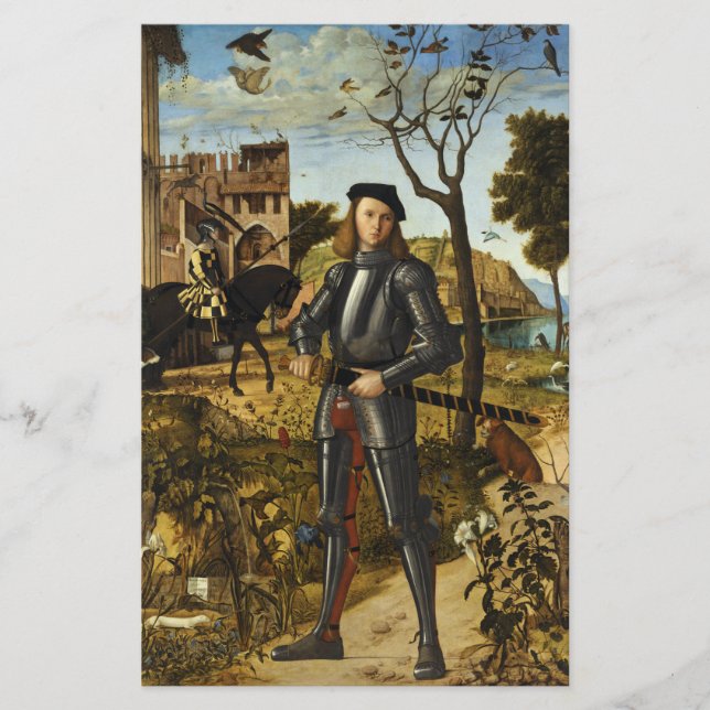 Portret van een Knight van Vittore Carpaccio (Voorkant)
