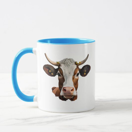 Portret van een koe. mok (Links)