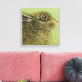 Portret van een konijn grazing boxed canvas print (Insitu (Woonkamer))
