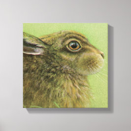 Portret van een konijn grazing boxed canvas print