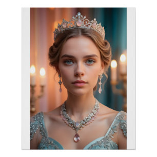 Portret van een koninklijke edelsteen perfect poster